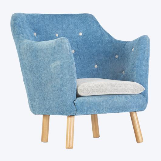 Дизайнерское кресло для отдыха с деревянными ножками, одноместный диван GK88